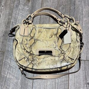 Coach Snakeskin purse with wristlet